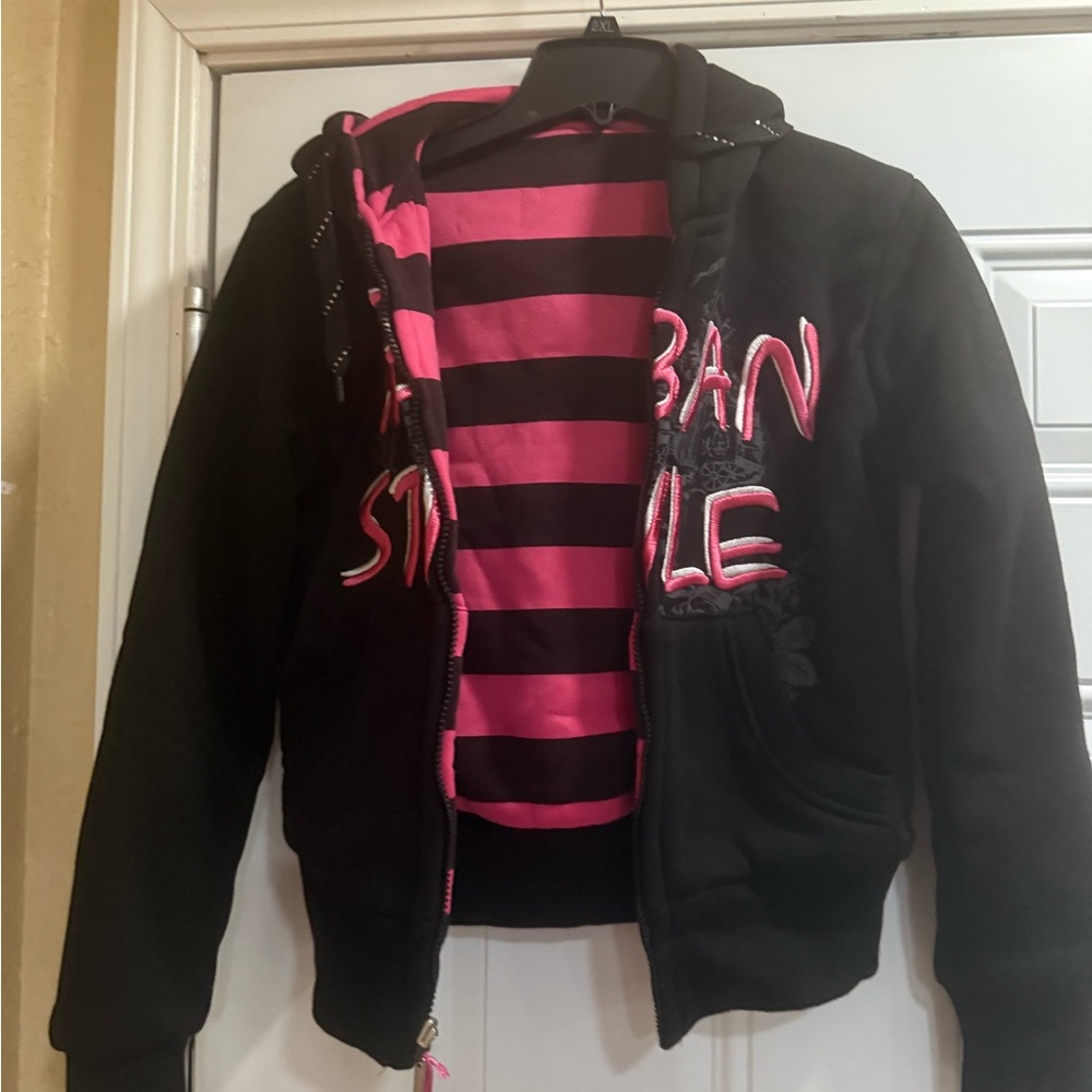 Black and Pink Kids Hoodie